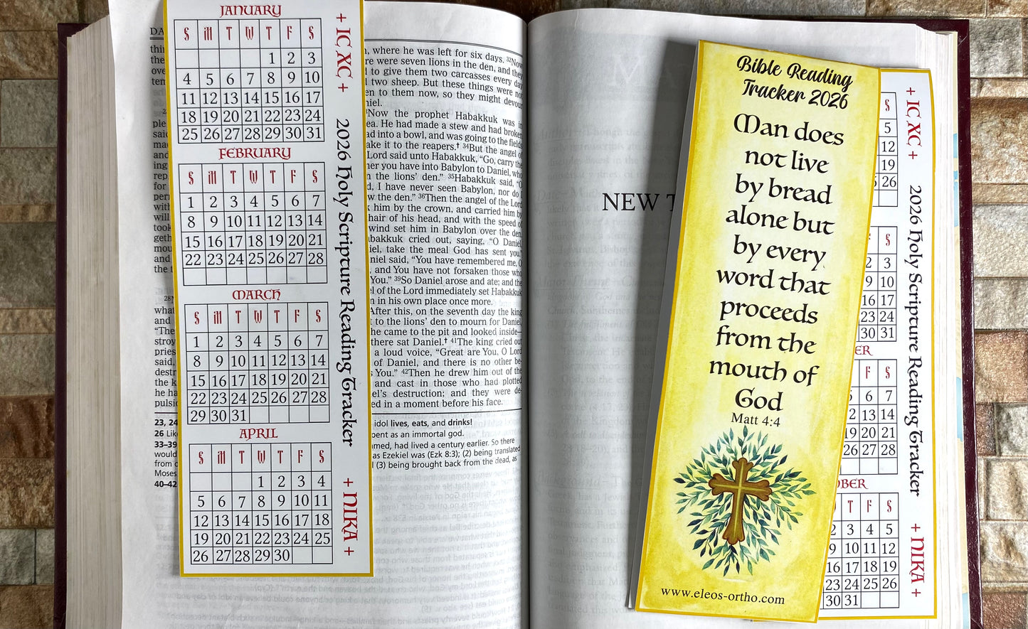 2026 Bible Reading Tracker Bookmark