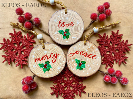 🎄✨ Peace • Mercy • Love – Christmas Ornament Set ✨🎄 | 1