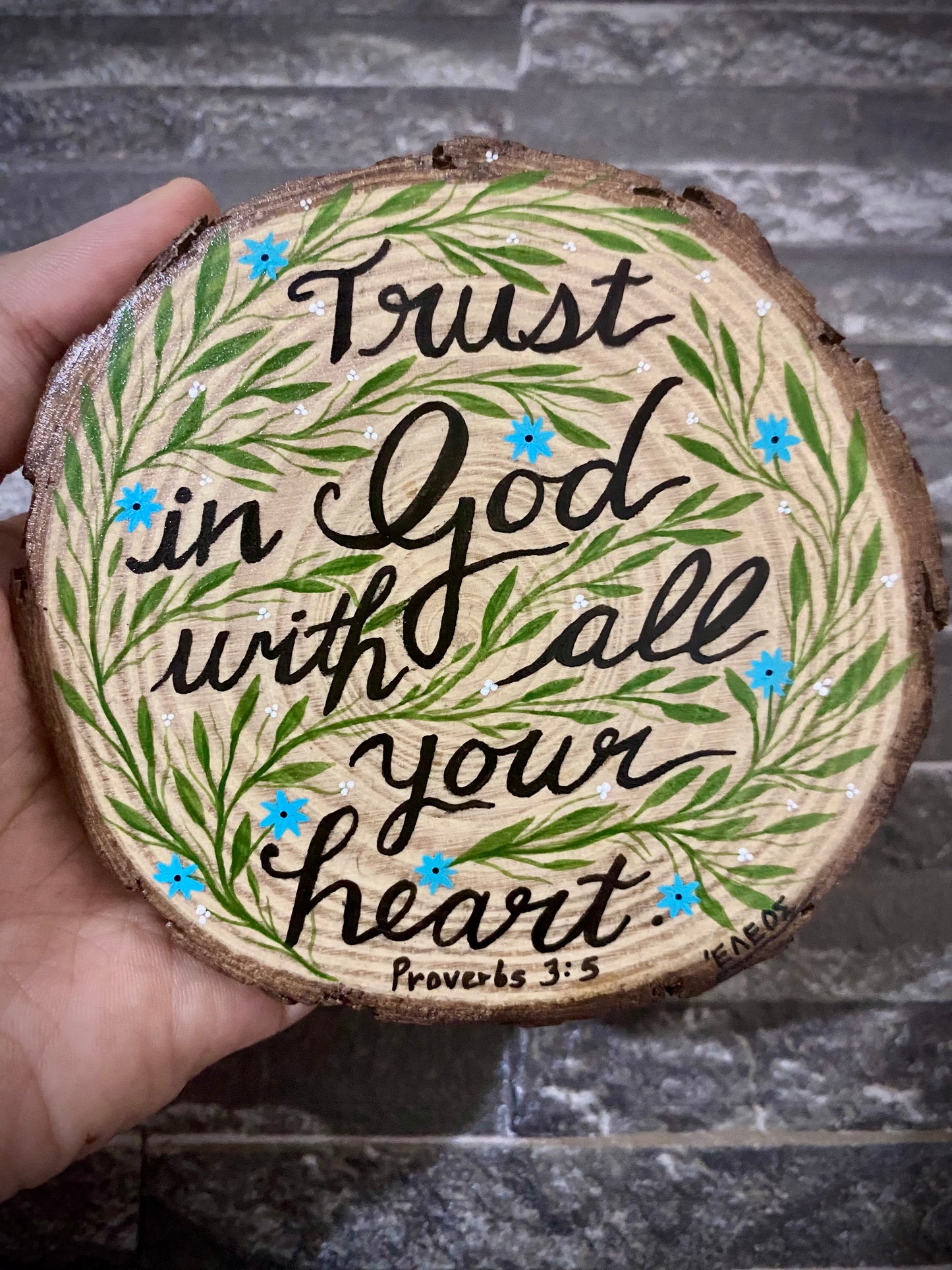Wood-slice  | Proverbs 3:5