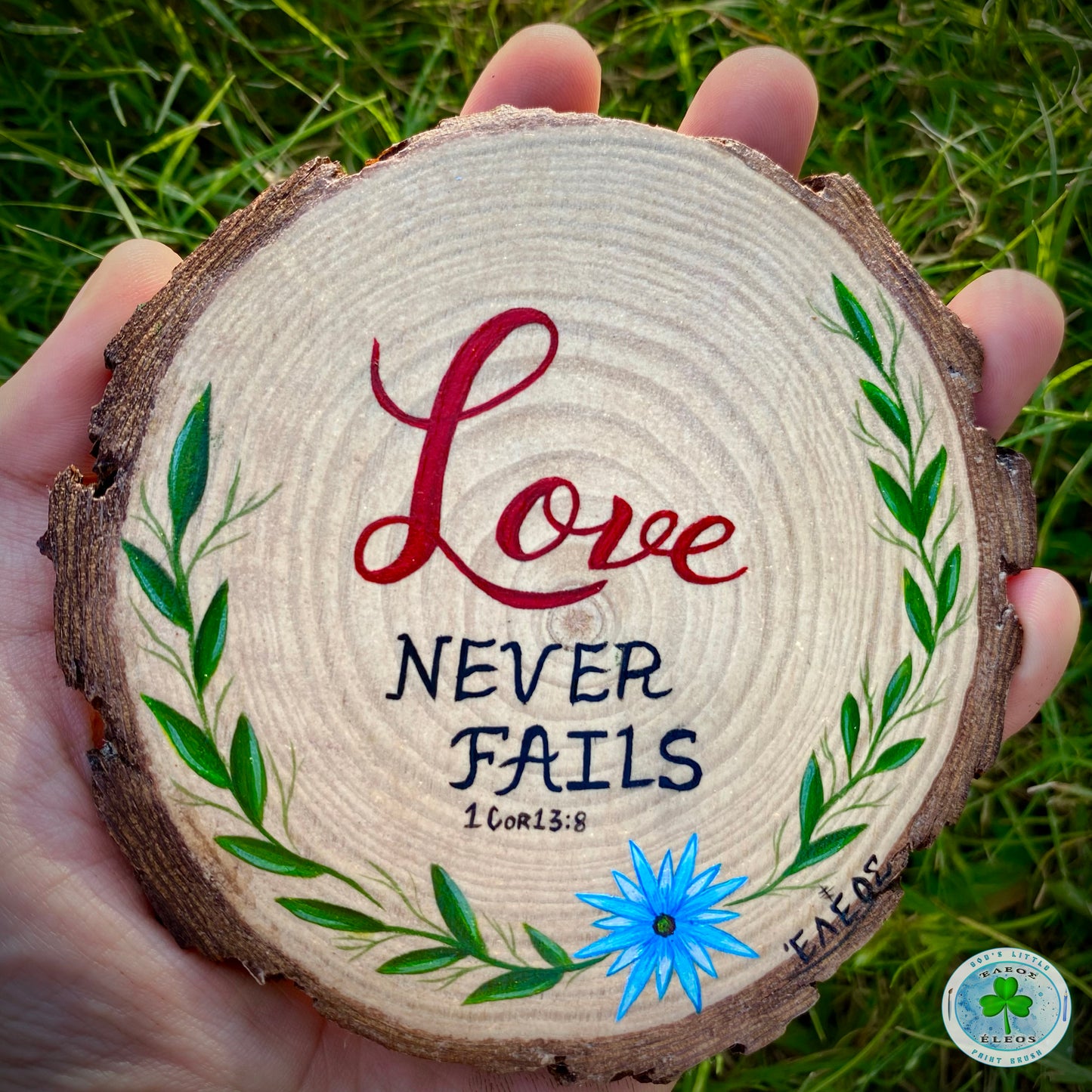 Hand-Painted Love Quotes | 1 Cor 13:4/8