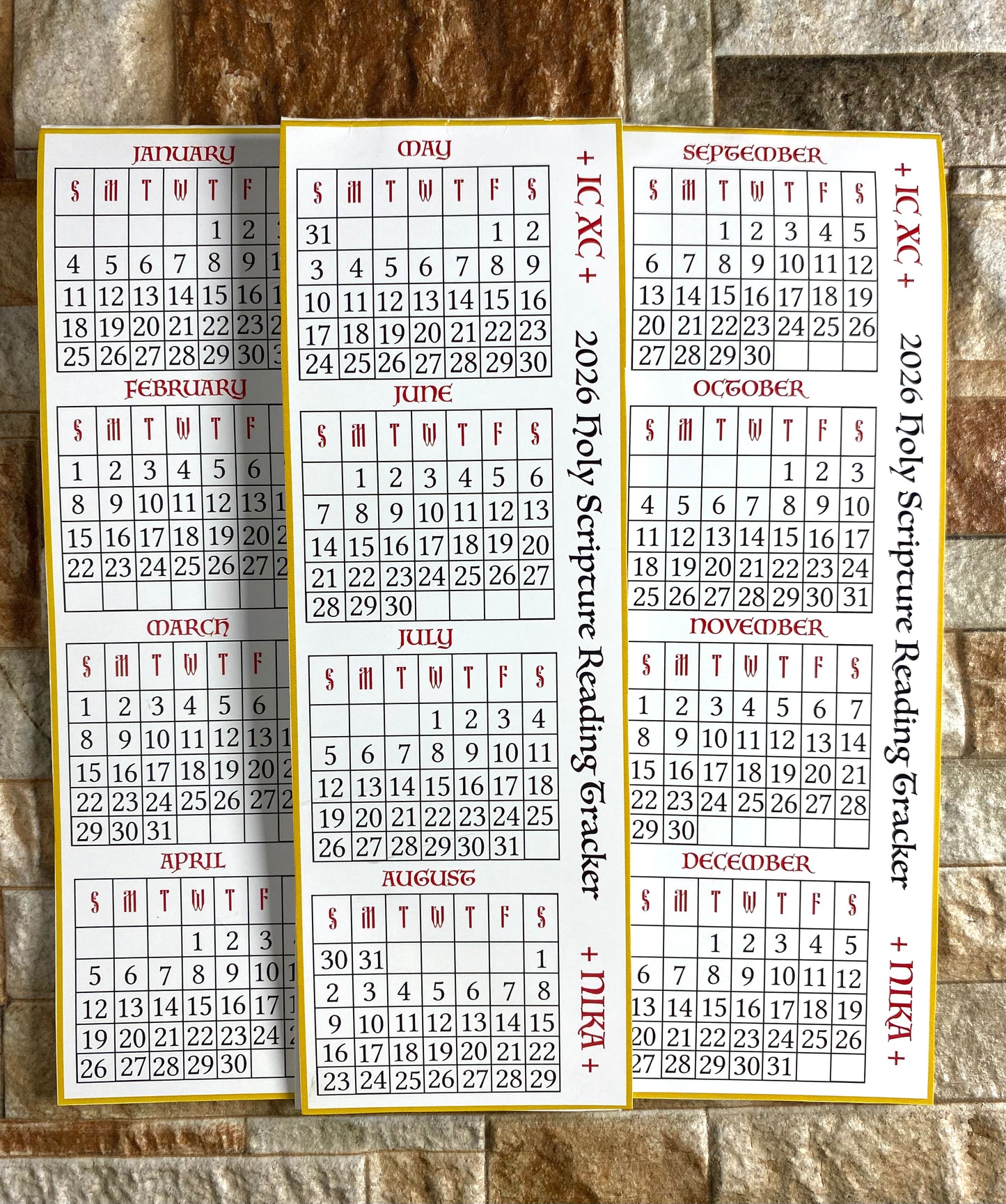 2026 Bible Reading Tracker Bookmark