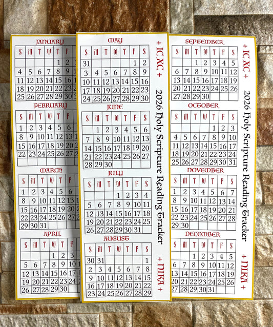 2026 Bible Reading Tracker Bookmark